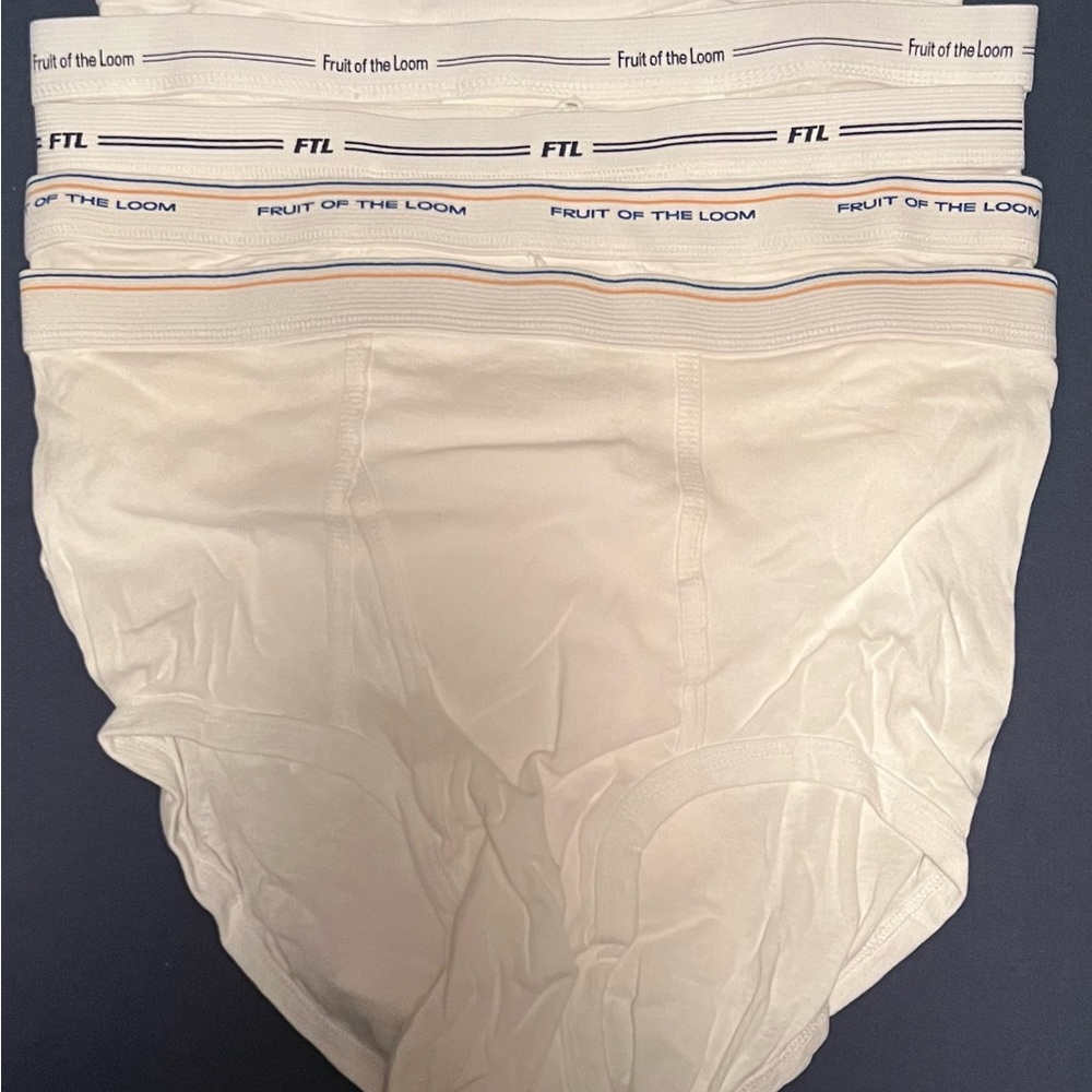 Fruit of the Loom White Briefs Soft Stretchy Fabric